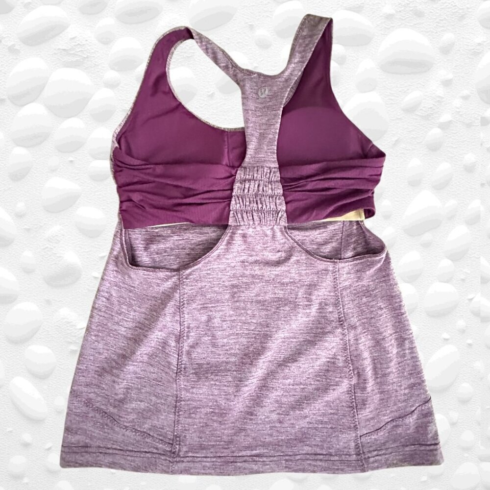 lululemon Purple Workout Long Tank Size S/XS - Picture 3 of 4